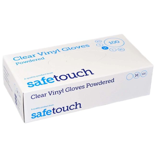 Powdered latex gloves large natural box of 100