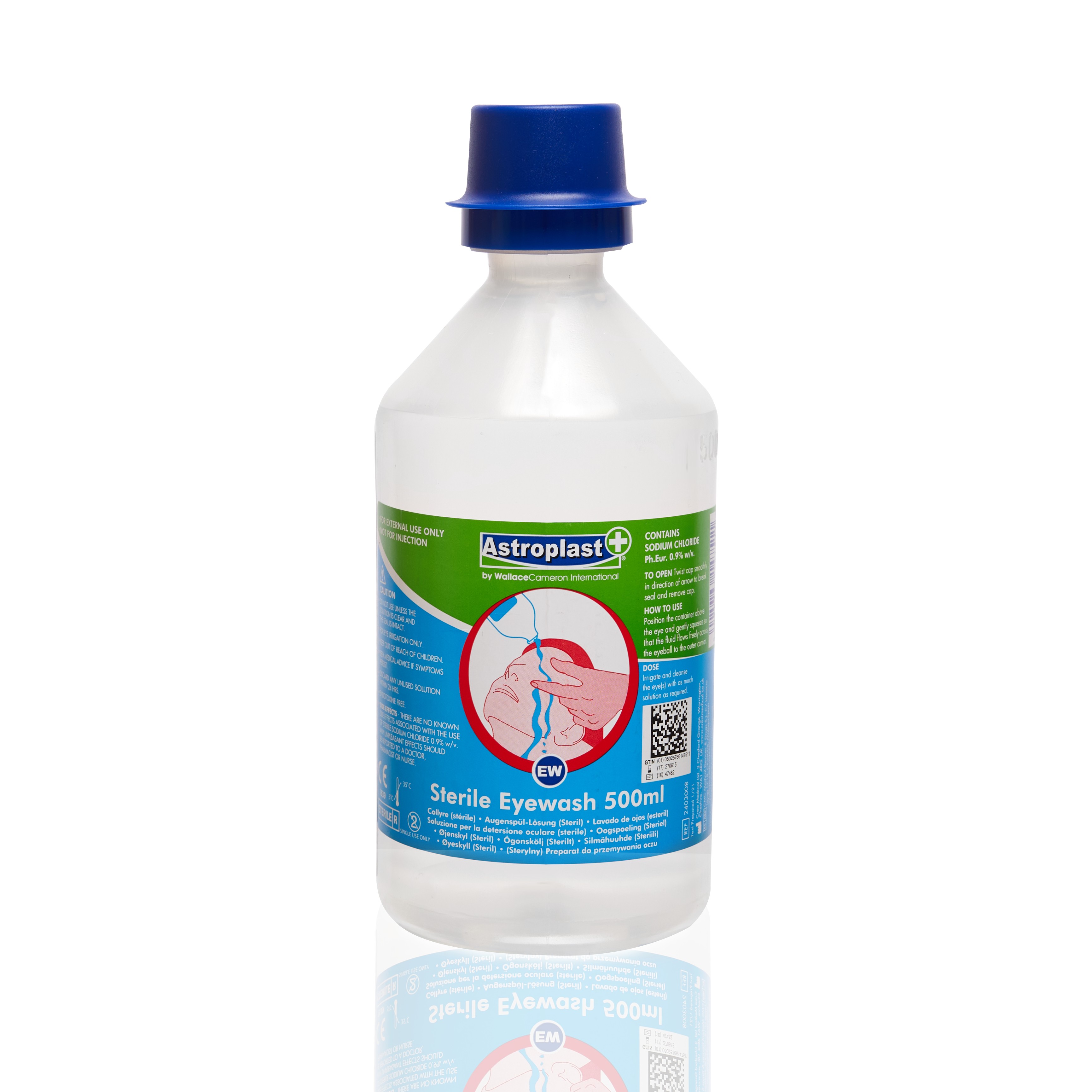 500ml astroplast sterile eye wash solution (each) 