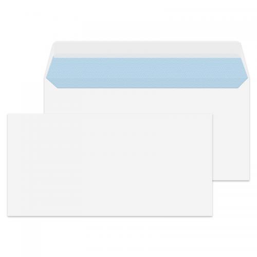 Valuex everyday envelopes dl white wallet plain peel and seal 100gsm 110x220mm (pack 500)