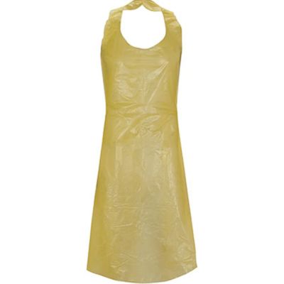 Pe apron yellow 69x122 20u disp - 10x100