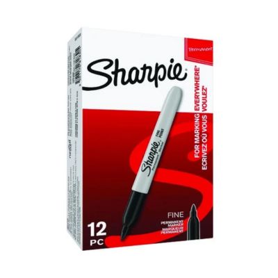 Sharpie fine perm marker bk pk12