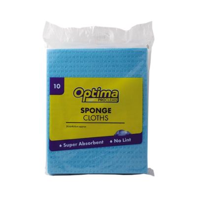 Optima proclean blue sponge cloth pack of 10 
