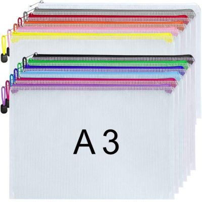Plastic wallets a3 zip wallets (pack of 5) 