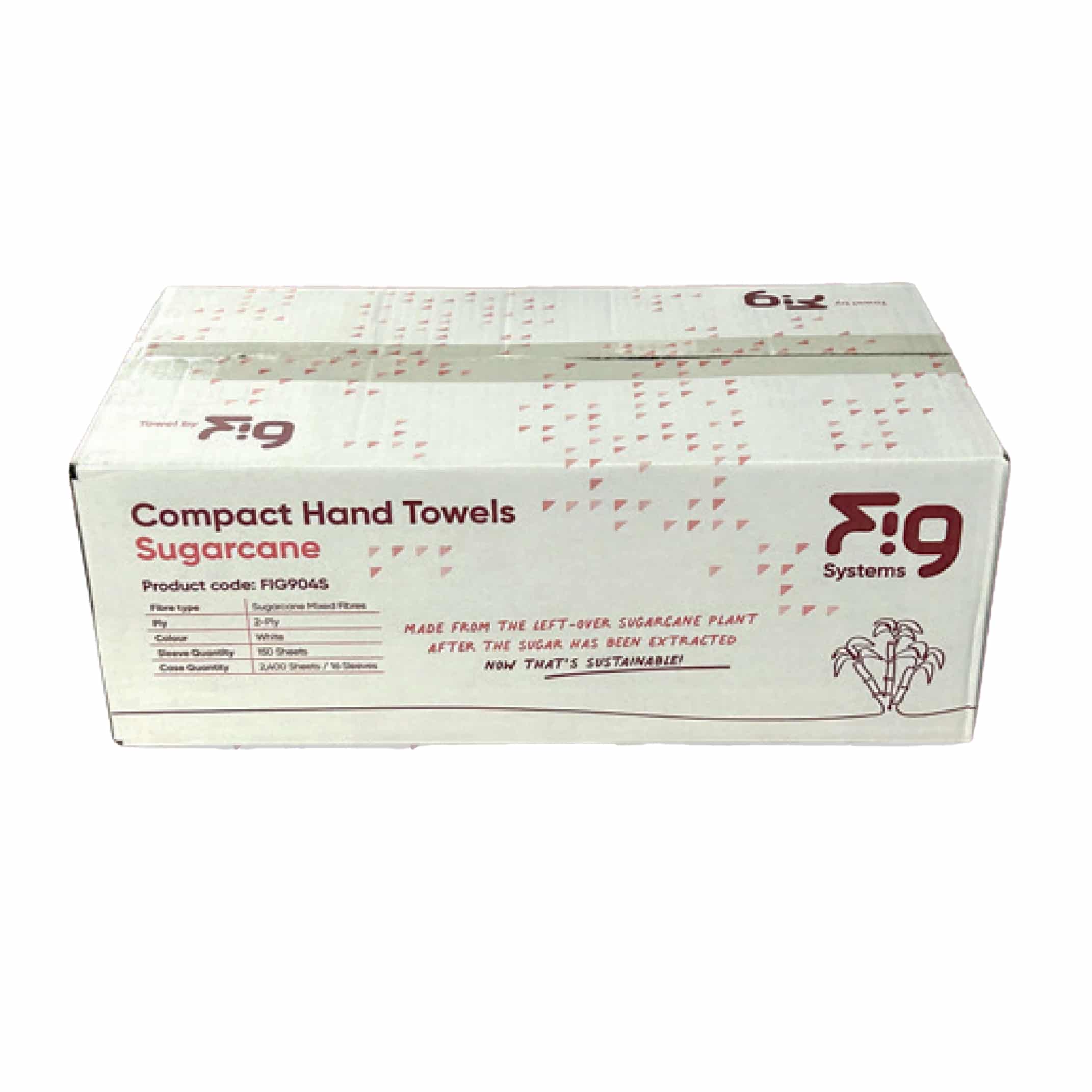 Fig compact hand towels sugarcane 2 ply