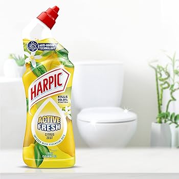 Harpic active fresh toilet cleaning gel 750ml - citrus zest, pack of 12