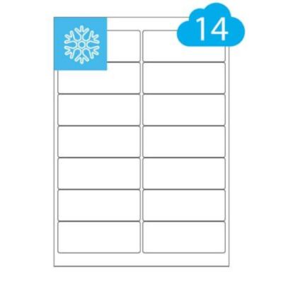 Freezer labels 14 per sheet 99.1 x 38.1mm 1 box of 500 sheets