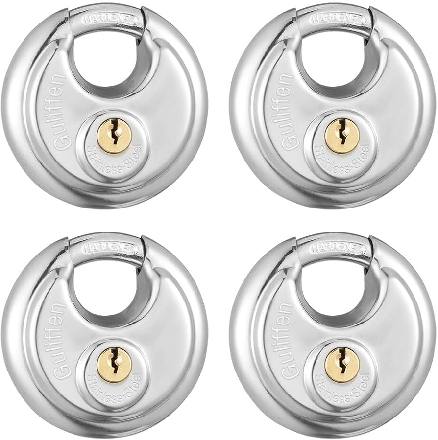 4 pack keyed alike disc padlock