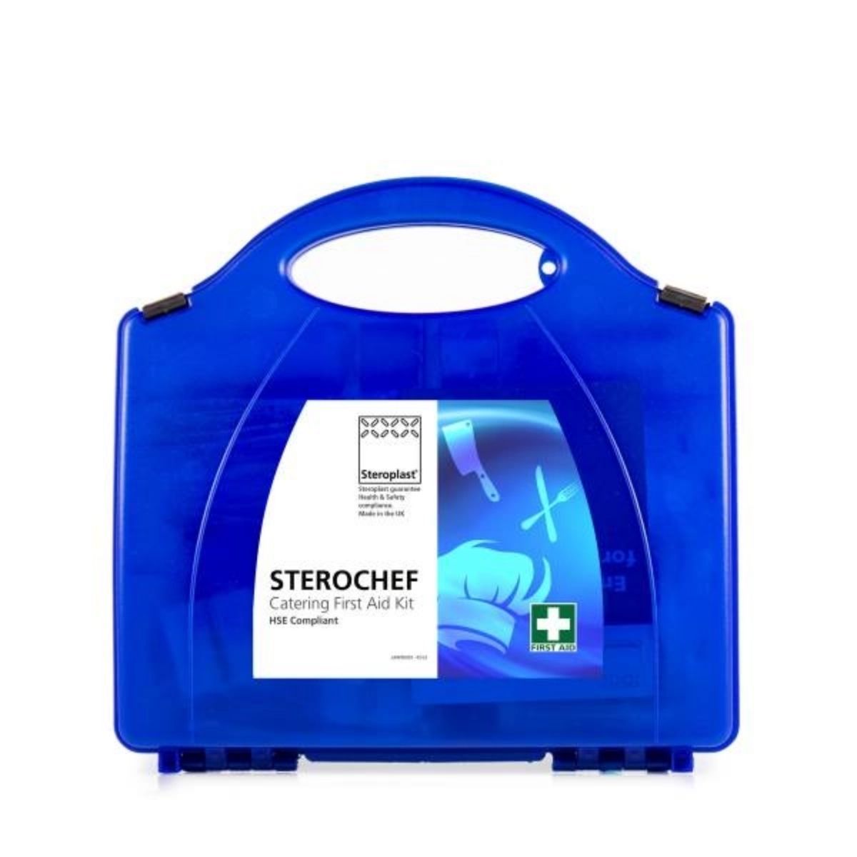 Catering first aid kit - small in integral box green/blue