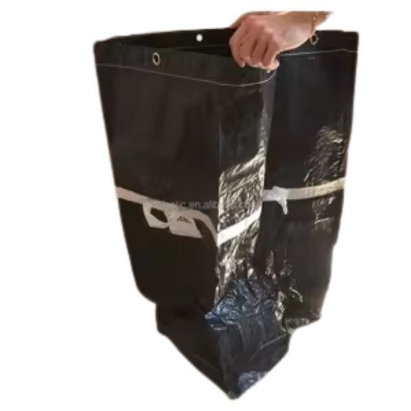 Courier woven sack 48cm x 48cmx 92cm, black, polyester handle pack of 50