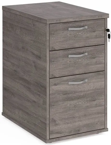 Dams executive desk high pedestal 426 x 600mm grey oak