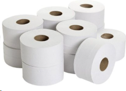 Mini jumbo toilet rolls 150m (60mm core) pure - case of 12