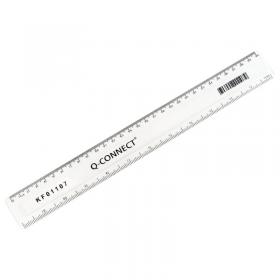 Q-connect ruler 300mm clear 
