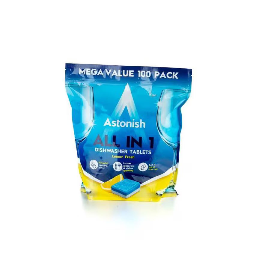 Astonish lemon dishwasher tablets - pack of 100