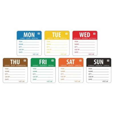 2x2 dissolve-a-way day prep labels - tuesday (roll/250)