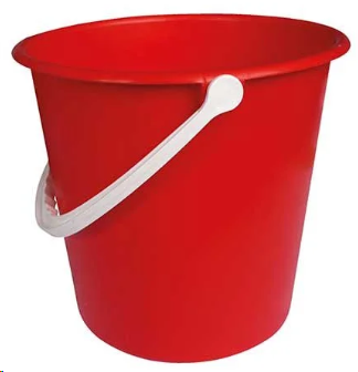 9 litre round bucket red 