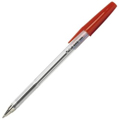 Focus medium point ball pen red - box of 50