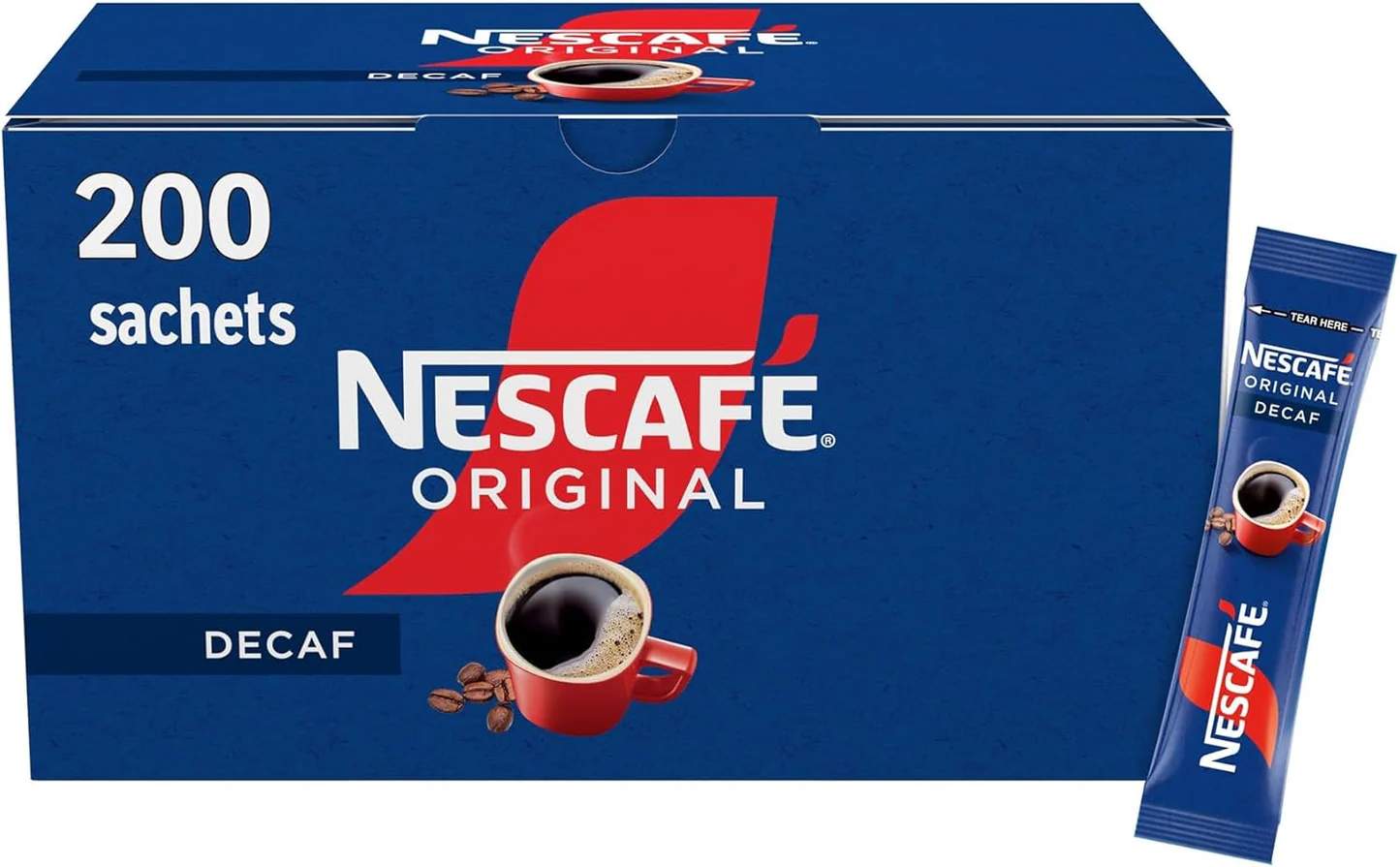 NescafÉ original instant coffee sachets decaffeinated 1.8 g pack of 200