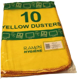 Standard yellow duster 50x40cm - pack of 10