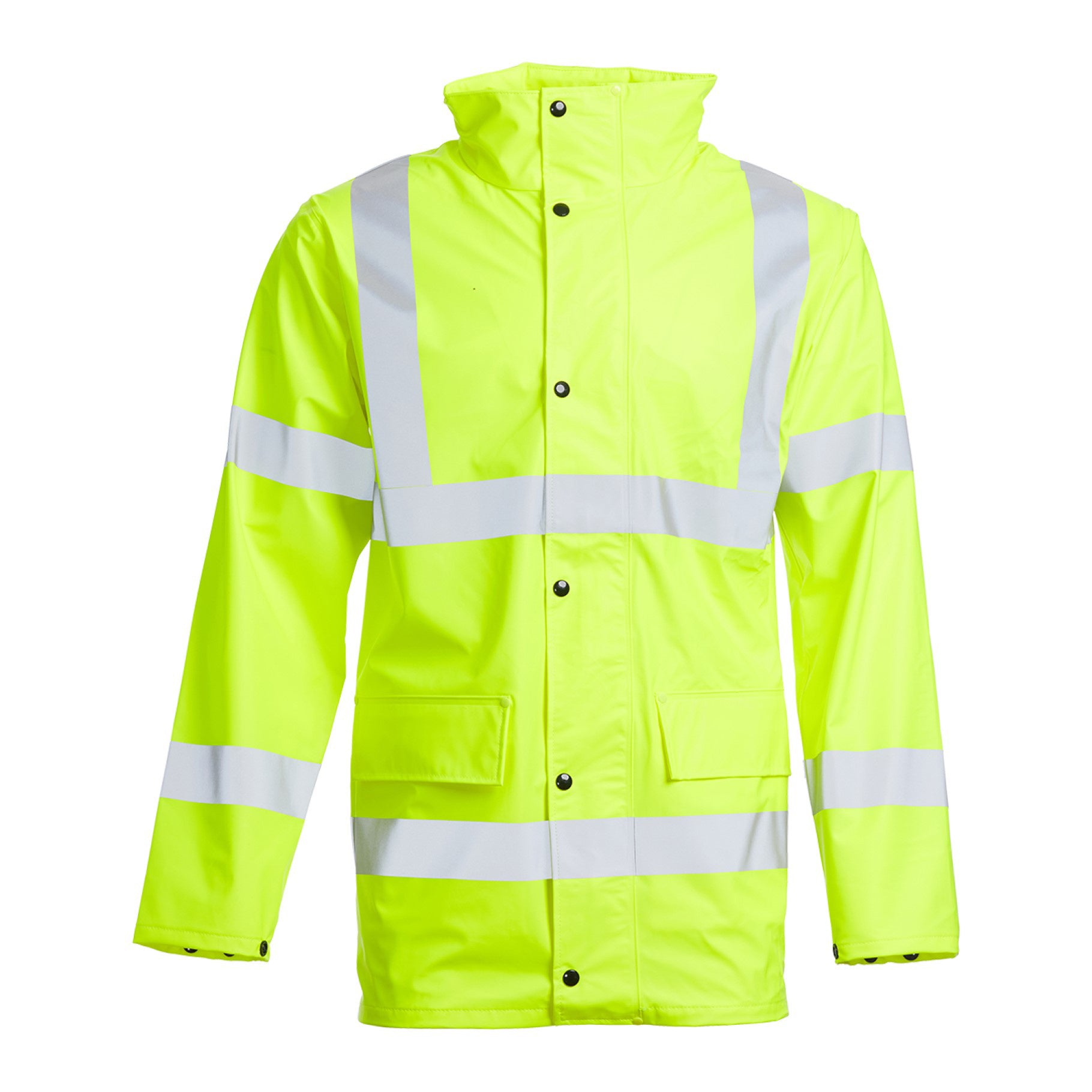 Blackrock pu hi-vis rain jacket - yellow - 2xl