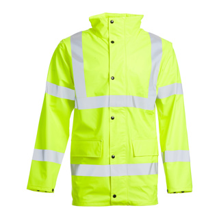 Blackrock pu hi-vis rain jacket - yellow - large