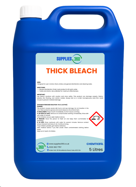 Thick bleach 5 litres