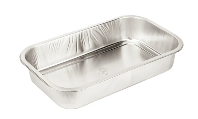 Rectangular aluminium foil tray top out: 265 x 162mm depth: 47mm - full pallet