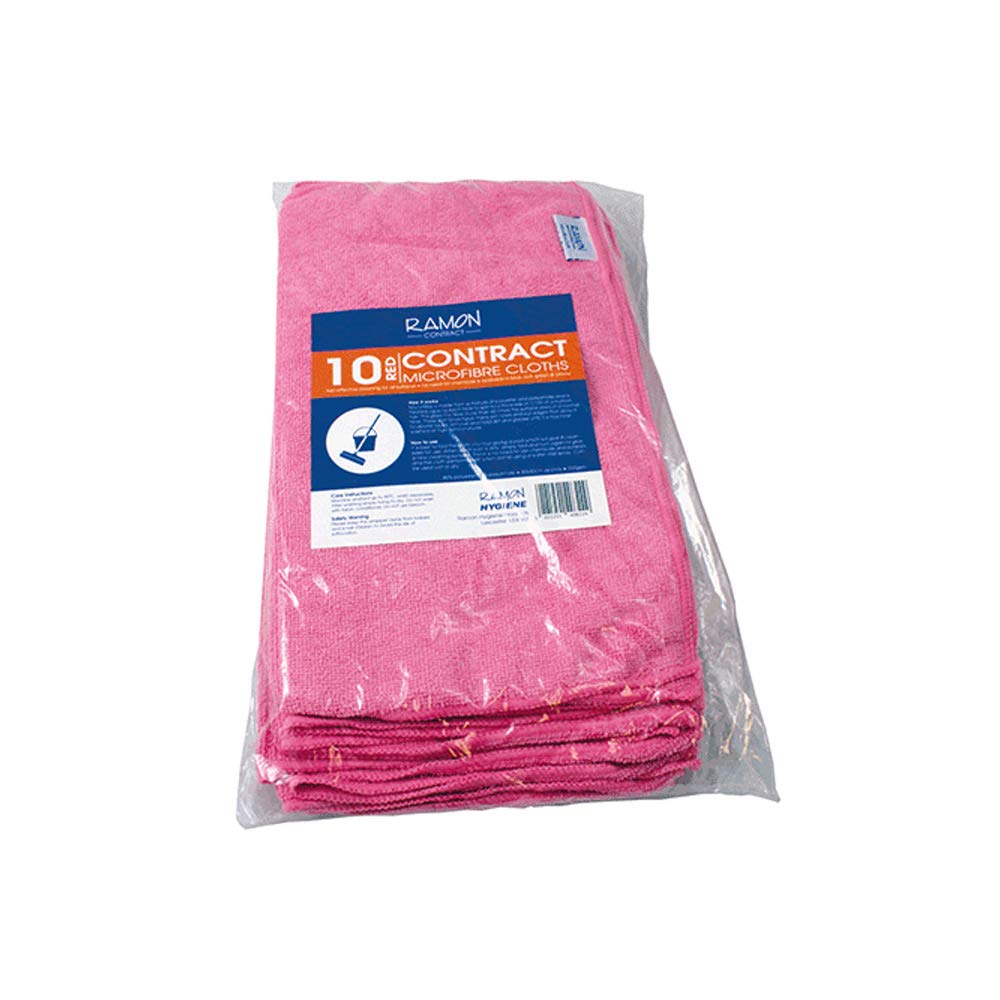 Ramon contract microfibre red 40x40cm pack of 10