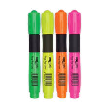 5 star e/bright highlighters asst pack of 4
