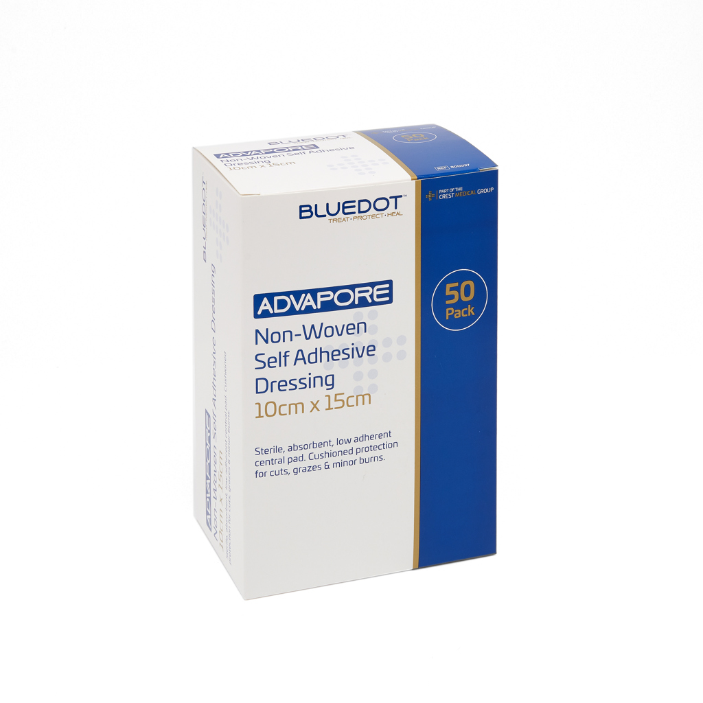 Advapore fabric non-woven adhesive wound dressing 10cm x 15cm (box 50)
