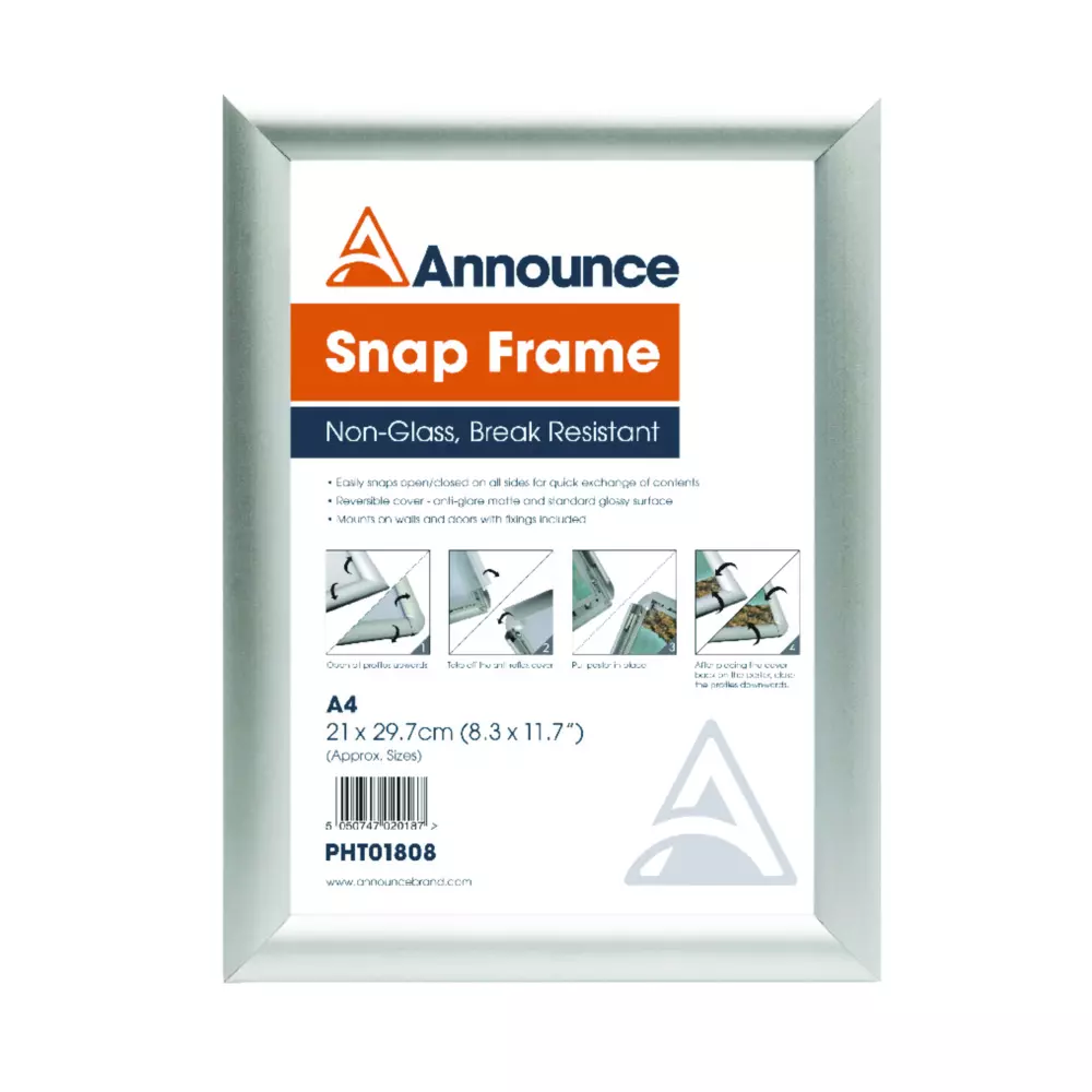 Announce snap frame a4