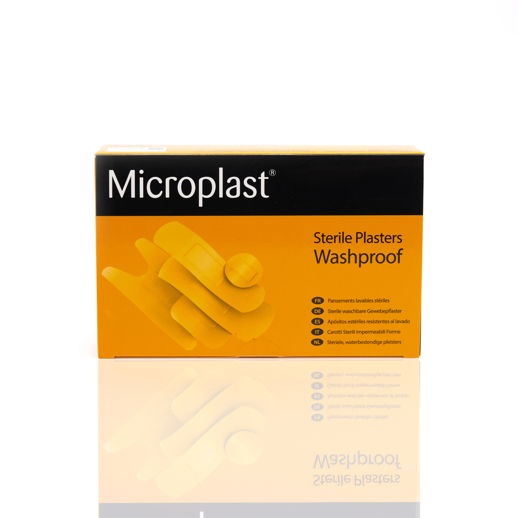 Microplast fingertip/butterlfy washproof plasters (box of 50)