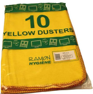 Standard yellow duster 50x34cm pack of 10