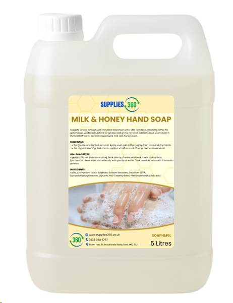 Honey & milk scented hand soap 5 litres
