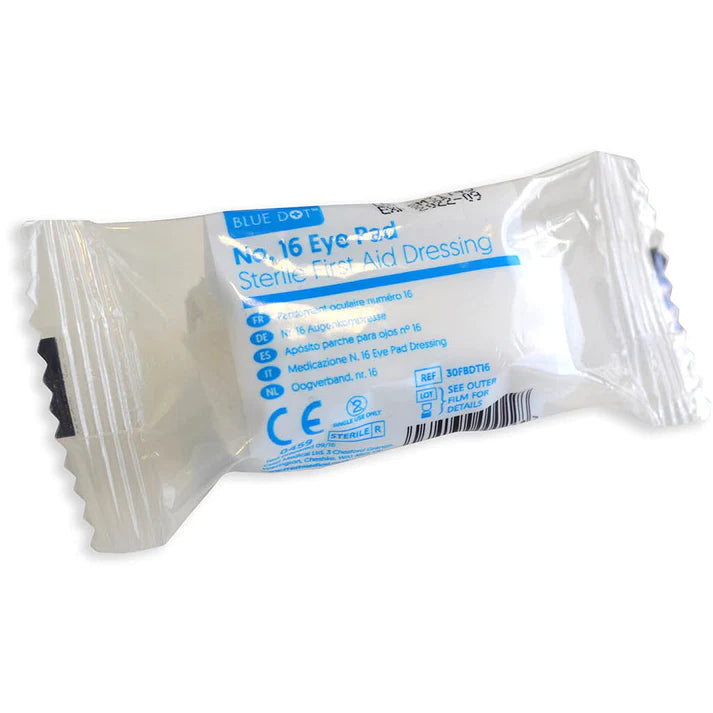Blue dot flow wrapped no16 eyepad & bandage (each)