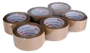 Buff packaging tape 48mmx66m (pack of 6)