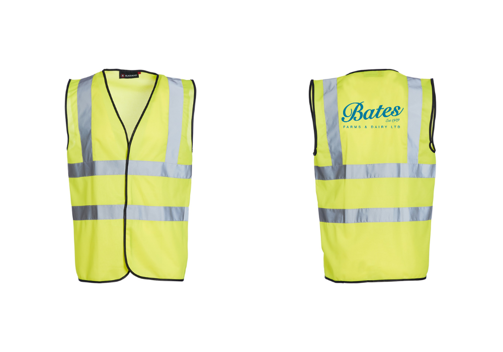 Bates printed hi vis vest 4xl
