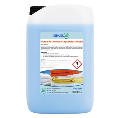 Non-bio laundry liquid detergent 10 litres
