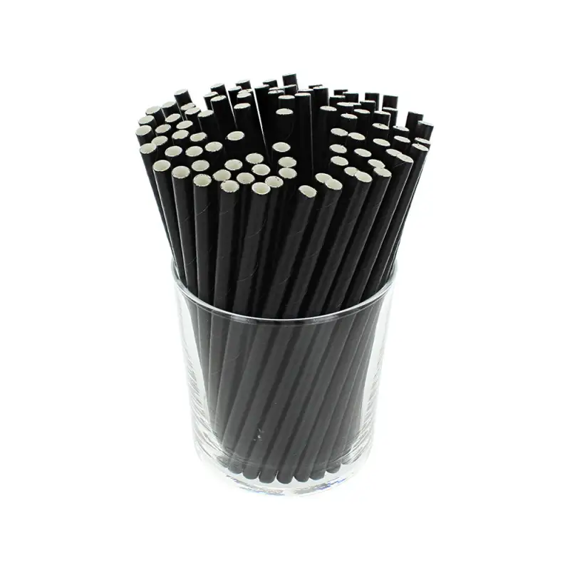 Black paper cocktail stirrer straw (pack of 5000)