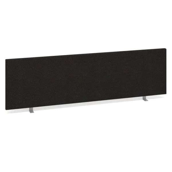 Straight desktop fabric screen 1400mm x 400mm - black