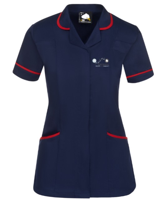 Impression florance tunic navy / red trim size 20