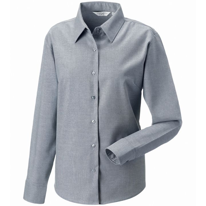J932f - silver - m - women’s oxford shirt
