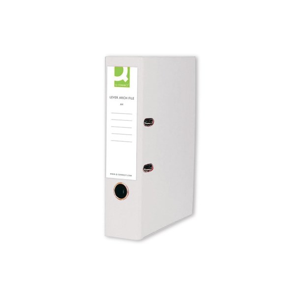 Q-connect 70mm leverarch a4 white pack of 10
