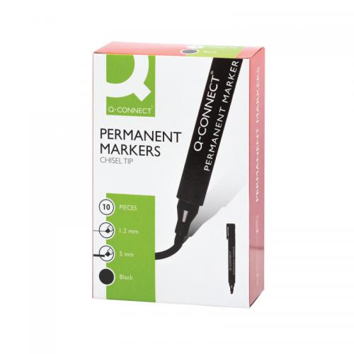Q-connect permanant marker chisel pack of 10