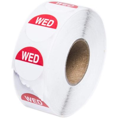 Hygiplas removable colour coded food labels 24 x 24 mm (pack of 1000) wed