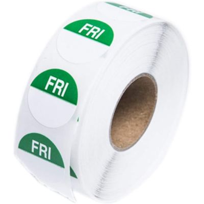 Hygiplas removable colour coded food labels 24 x 24 mm (pack of 1000) fri