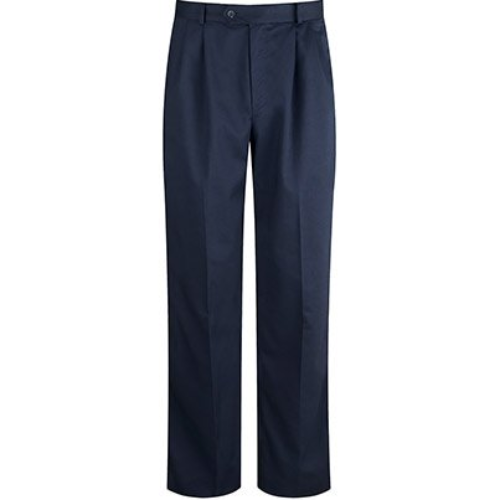 Men’s pleated healthcare trousers - navy- size 36 regular