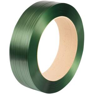 Green embossed pet strapping 15.5mm x 1mm x 1300m