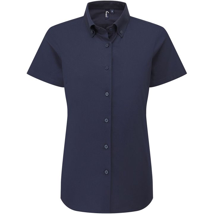 Premier women’s ‘supreme’ oxford short sleeve shirt xs