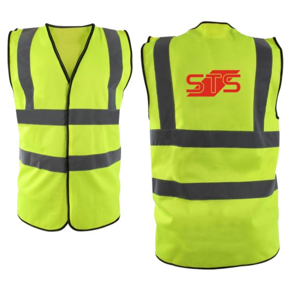 Sovereign transport rear printed yellow hi vis vest xl