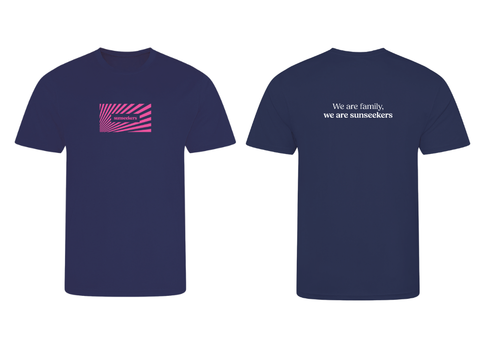 Sunseekers navy store manager performance t shirt m